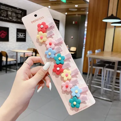 Children Cartoon Fruit Pattern Acrylic Hair Clips Side Clip Hairpins for Kids