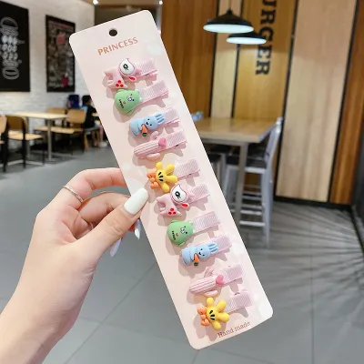Children Cartoon Fruit Pattern Acrylic Hair Clips Side Clip Hairpins for Kids