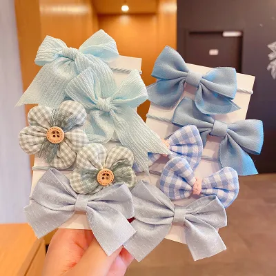 Children Cute Bow Headwear Floral Cloth Hair Ties