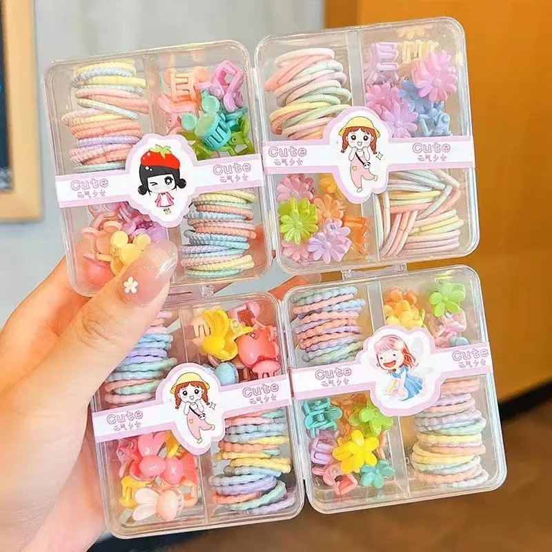 Children Fashion Mixed High Elasticity Nylon Hair Clip Fresh And Sweet