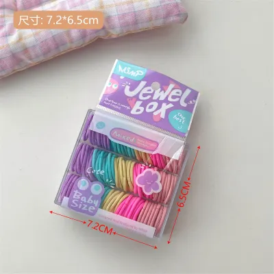 Simple Candy Color Children's Rubber Band Hair Ties Kids Accessories