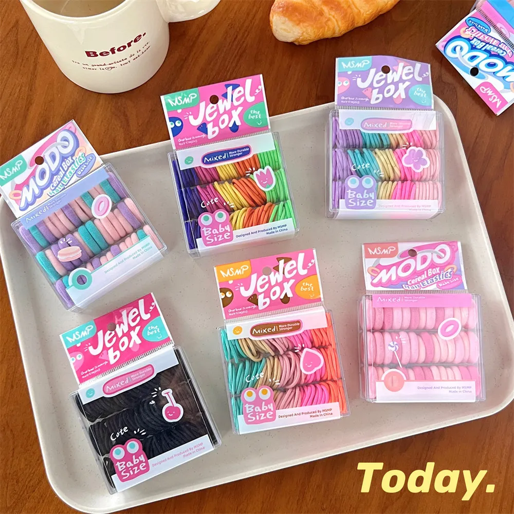 Simple Candy Color Children's Rubber Band Hair Ties Kids Accessories