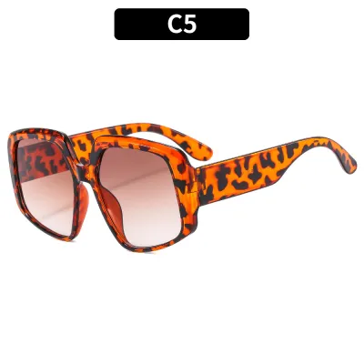Women's Fashion Irregular Large Frame Sunglasses with Resin and PC Frame