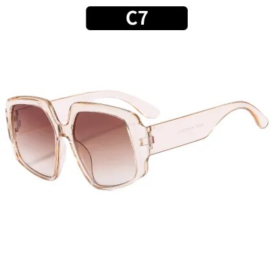 Women's Fashion Irregular Large Frame Sunglasses with Resin and PC Frame