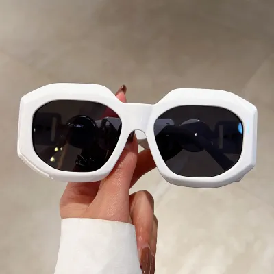 Women Fashion Simple Large Frame Polygon Sunglasses