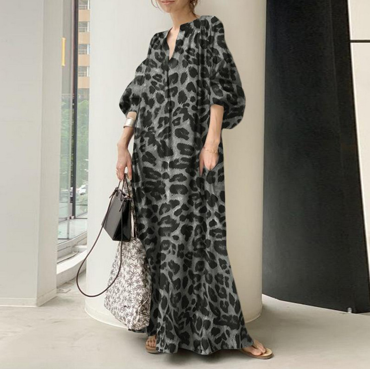Wholesale Women Fashion Summer Vacation Boho Style Leopard V