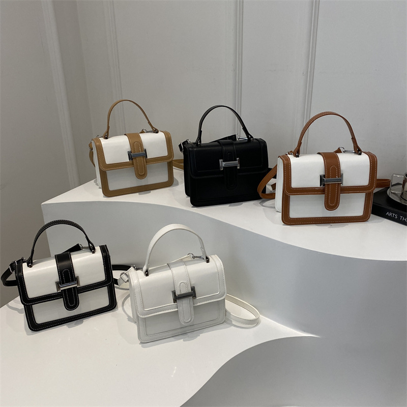 Wholesale Fashionable Simple Color Matching Square Shoulder Bag