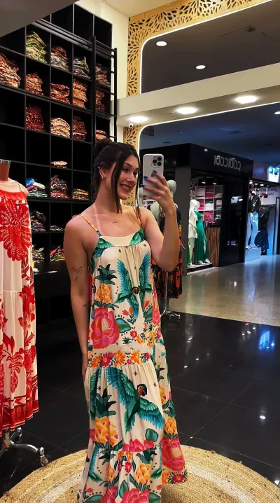 Summer Women Sexy Graphic Printing Sling Maxi Dress