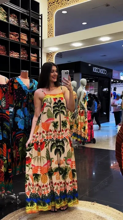 Summer Women Sexy Graphic Printing Sling Maxi Dress