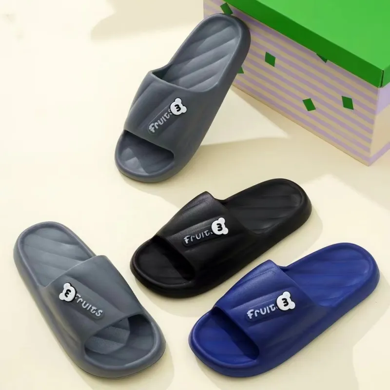 Bulk Trade Solid Color Men Letter House Slippers
