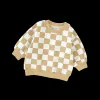 Apricot Brown Check