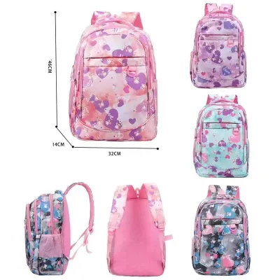 Bulk Trade Girl Student Cute Heart Pattern Backpack