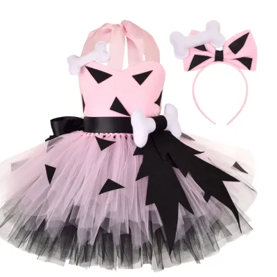 Kids Toddler Big Girls Cute Halloween Sleeveless Mesh Strap Dress