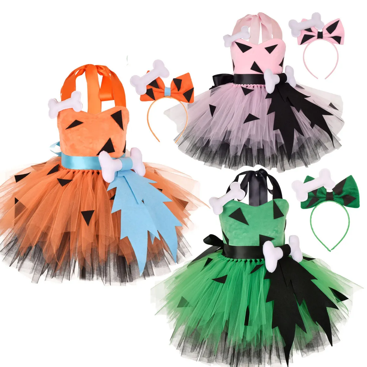 Kids Toddler Big Girls Cute Halloween Sleeveless Mesh Strap Dress