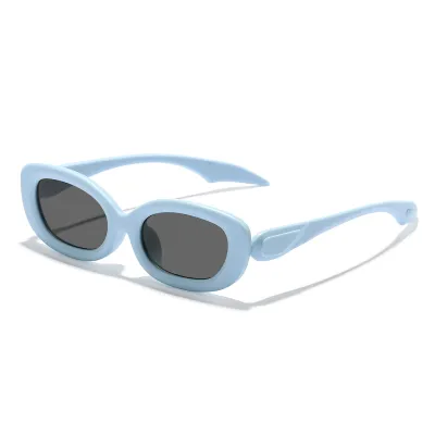 Fashion Y2k Oval Cat Eye Street Sunglasses PC Frame AC Lens 50G