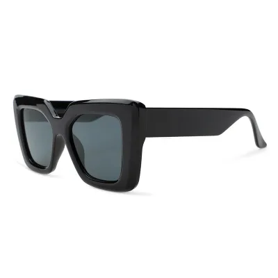 Simple Large Frame Women Transparent Plastic Square Sunglasses