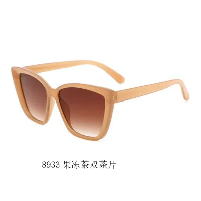 Simple Large Frame Women Transparent Plastic Square Sunglasses