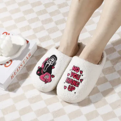 Women Halloween Warm Winter Cotton Suede Slippers