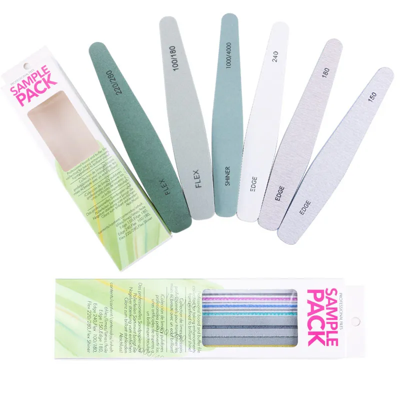 6 Pieces Nail File Strip Eva Sponge Nail File Set Coarse Sand Faceted for Nails