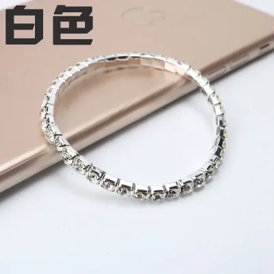 Women's Fashion Multicolor Crystal Rhinestone Elastic Bracelet