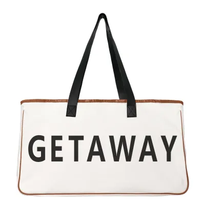 Fashionable Large Capacity Beach Cotton Linen Canvas Tote Bag