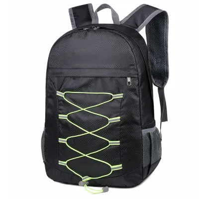 Simple Outdoor Foldable Large Capacity Travel Backpack Oxford Cloth Solid Color