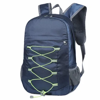 Simple Outdoor Foldable Large Capacity Travel Backpack Oxford Cloth Solid Color