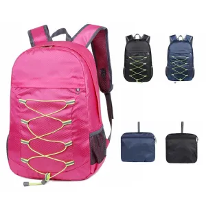 Simple Outdoor Foldable Large Capacity Travel Backpack Oxford Cloth Solid Color
