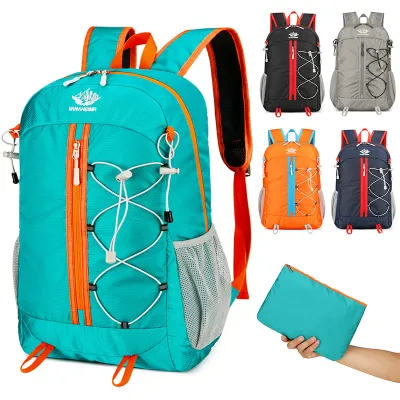 Mochila de viaje ligera y plegable para deportes al aire libre, de gran capacidad y sencilla