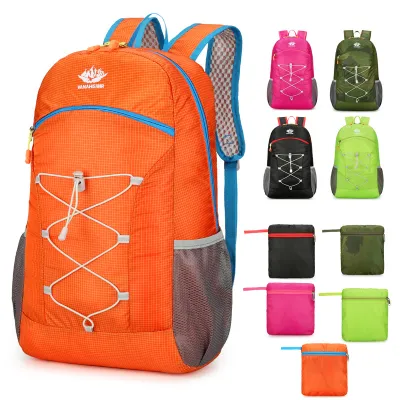 Mochila de montañismo de gran capacidad, plegable, multifuncional, ligera y sencilla para exteriores, de tela Oxford
