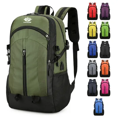 Mochila de nailon de gran capacidad para montañismo, senderismo, acampada y escalada al aire libre