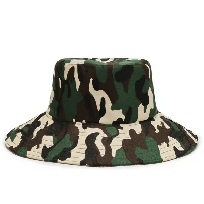 Men's Simple Fashion Camouflage Print Outdoor Mountaineering Sun Protection Bucket Hat