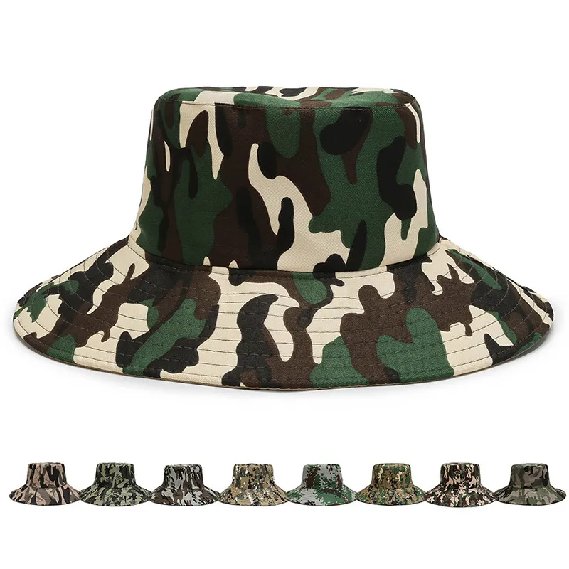 Men's Simple Fashion Camouflage Print Outdoor Mountaineering Sun Protection Bucket Hat