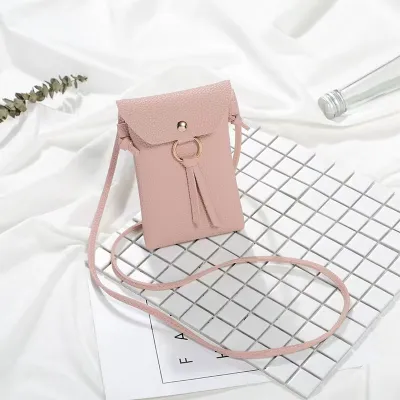 Women Fashion Casual Litchi Pattern Mini Crossbody Bag