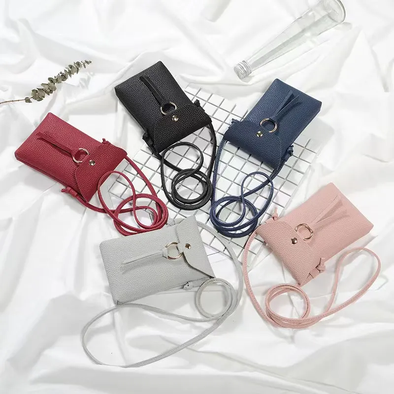 Women Fashion Casual Litchi Pattern Mini Crossbody Bag