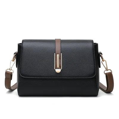 Women Fashionable Diamond Square Flip PU Crossbody Bag