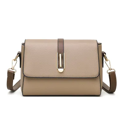 Women Fashionable Diamond Square Flip PU Crossbody Bag