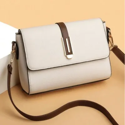 Women Fashionable Diamond Square Flip PU Crossbody Bag