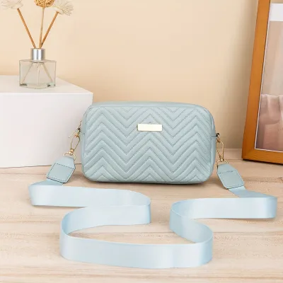 Women Fashion Gradient Embossed Small Square PU Crossbody Bag