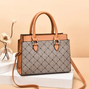 Women Fashion Printed Large Capacity PU Daffy Handbag