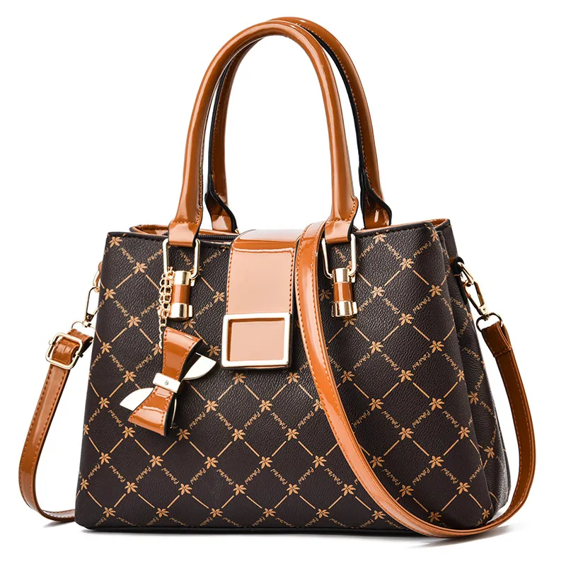 Women Fashion Printed Butterfly Embellished Large Capacity PU Soft Tote Bag