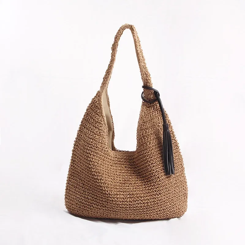 Fashion Summer Large Capacity Straw Woven Shoulder Bag