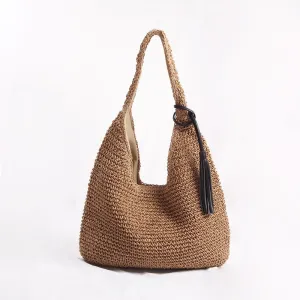 Fashion Summer Large Capacity Straw Woven Shoulder Bag