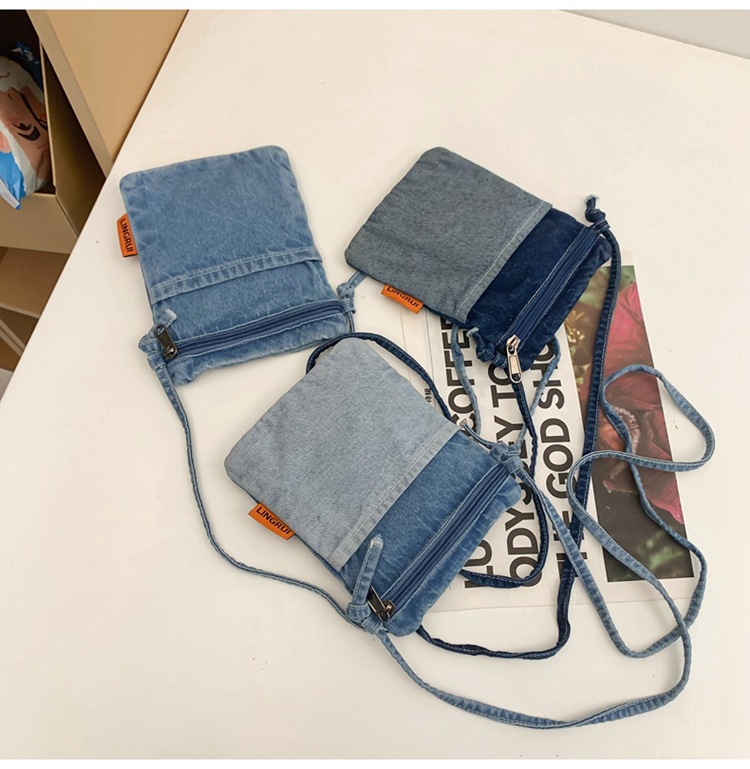 Wholesale Women Fashion Minimalist Mini Denim Crossbody Bag