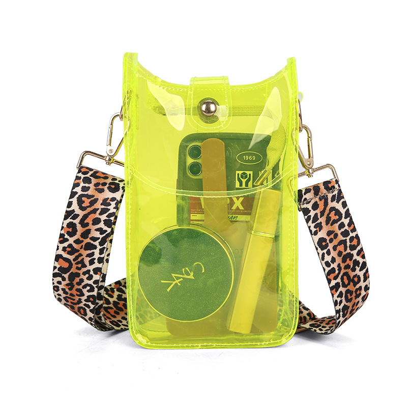 COCO MAMA Transparent Neon Yellow Cross Body Bag deals Purse Tote Womens Accessory