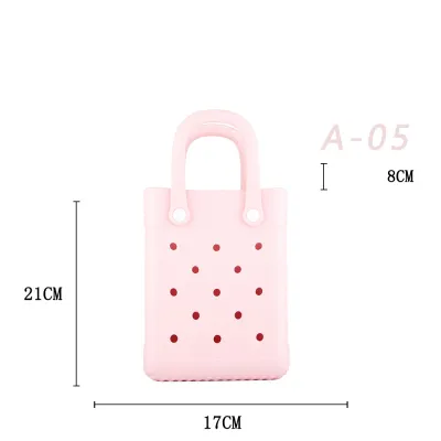 Fashion Solid Color EVA Mini Hole Tote Bag Fresh Sweet