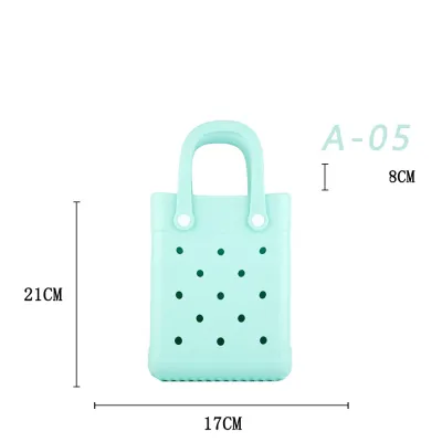 Fashion Solid Color EVA Mini Hole Tote Bag Fresh Sweet