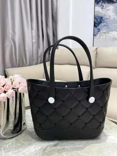 Fashion Large Capacity Solid Color EVA Waterproof Beach Hole Tote Bag