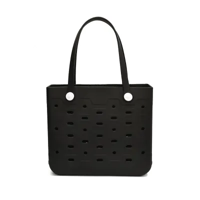 Fashion Solid Color EVA Outdoor Beach Hole Tote Bag