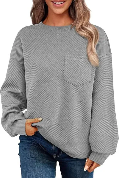 Women Casual Street Hipster Crewneck Long Sleeve Sweatshirt